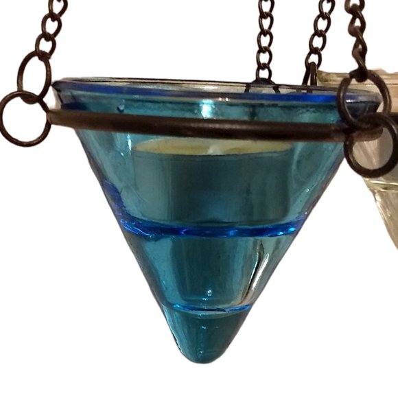 2 Glass and Metal Tealight Holders - Picture 6 of 7